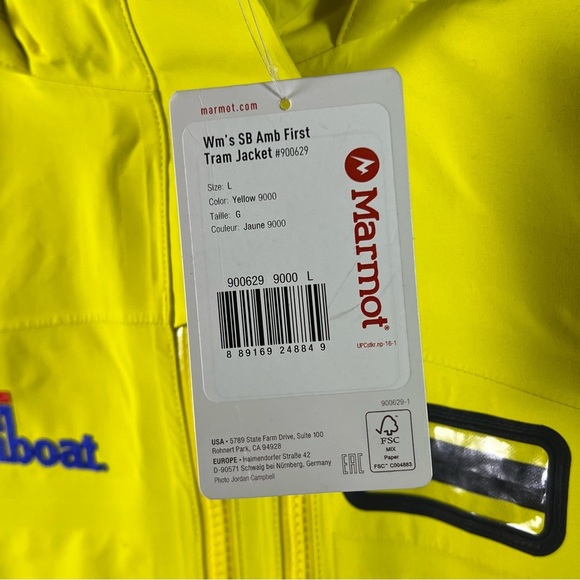 Marmot Women's Steamboat Ambassador First Tram Ski/Snow Jacket (L) Yellow - Picture 6 of 13